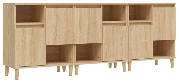 Komody 3 ks dub sonoma 60x35x70 cm kompozitné drevo