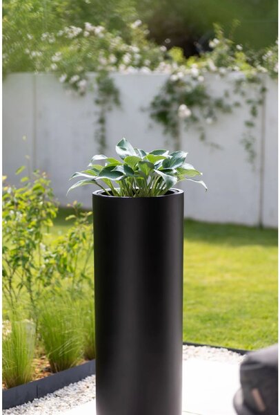 Kvetináč SOLERIO, sklolaminát, výška 100 cm, čierna