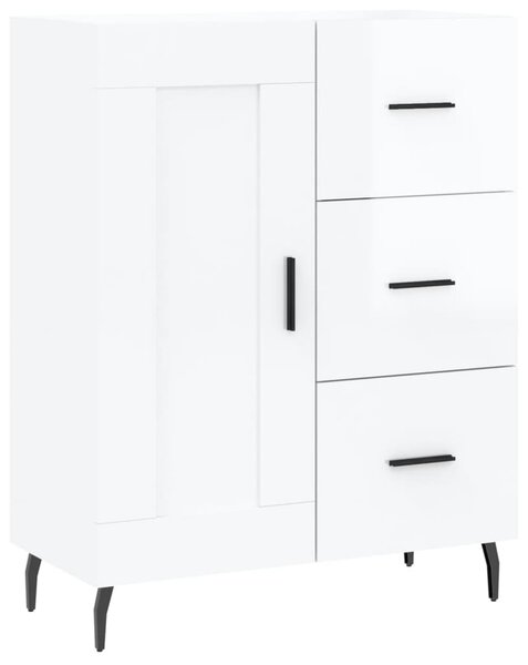 Komoda lesklá biela 69,5x34x90 cm spracované drevo