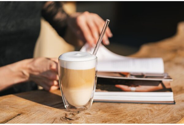 Dvojstenné/na latte sklenené hrnčeky v súprave 6 ks 350 ml – Vialli Design