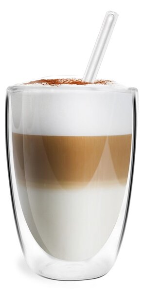Dvojstenné/na latte sklenené hrnčeky v súprave 6 ks 350 ml – Vialli Design
