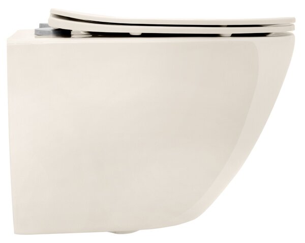 Závesná WC misa REA Carlo Mini Rimless Ecru