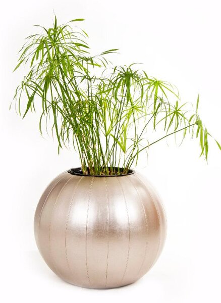 Kvetináč do interiéru GLOBE, priemer 60 cm, bronzový, outlet