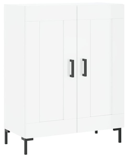 Komoda lesklá biela 69,5x34x90 cm spracované drevo