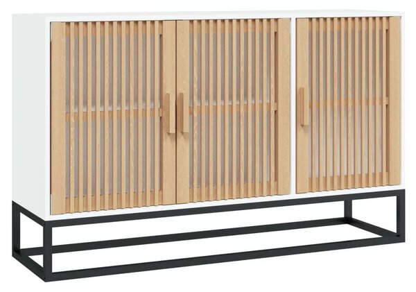 Komoda biela 105x30x65 cm kompozitné drevo