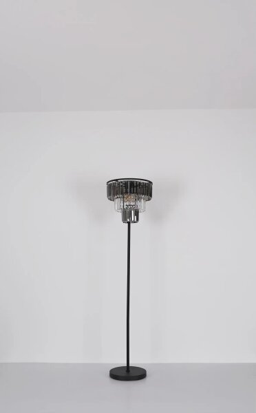 Globo 15695S - Stojacia lampa NAXIS 3xE27/40W/230V pr. 40 cm čierna
