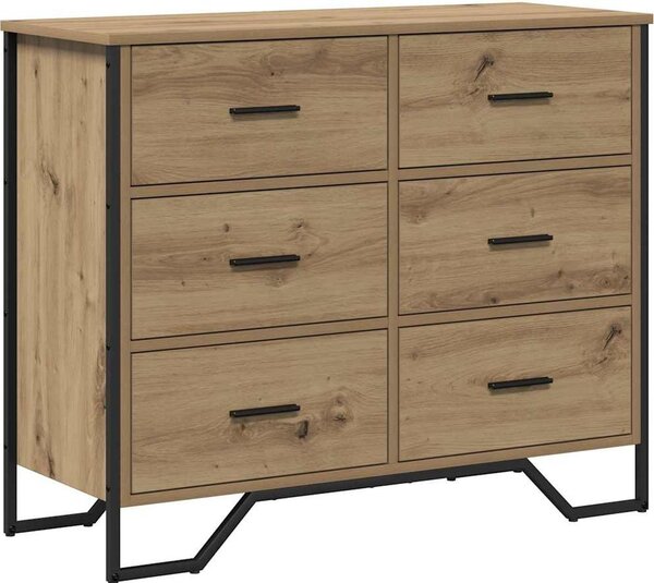 Příborník so zásuvkou 2 pcs Remeselný dub 91 x 35,5 x 74,5 cm
