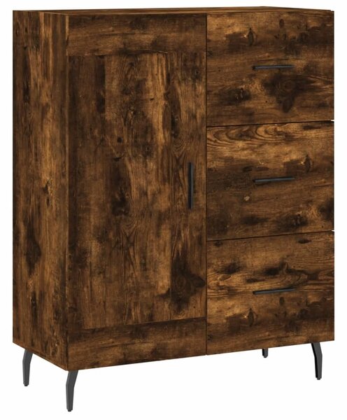 Komoda dymový dub 69,5x34x90 cm kompozitné drevo