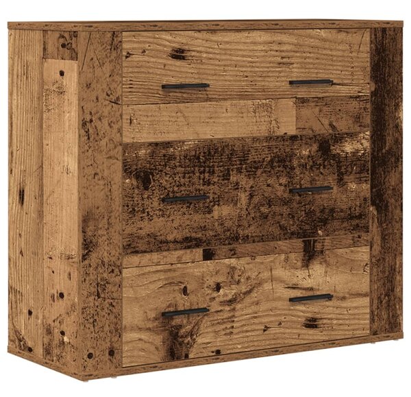 Komoda staré drevo 80x33x70 cm kompozitné drevo