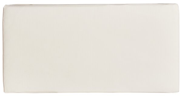 Záhradná lavica svetlé akáciové drevo 210 x 84 cm s vankúšmi krémová biela moderný rustikálny štýl exteriér terasa balkón