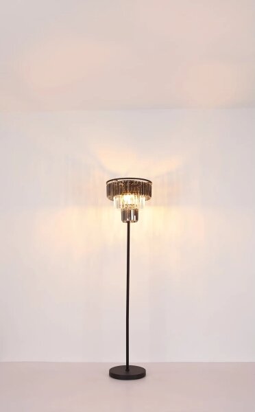 Globo 15695S - Stojacia lampa NAXIS 3xE27/40W/230V pr. 40 cm čierna