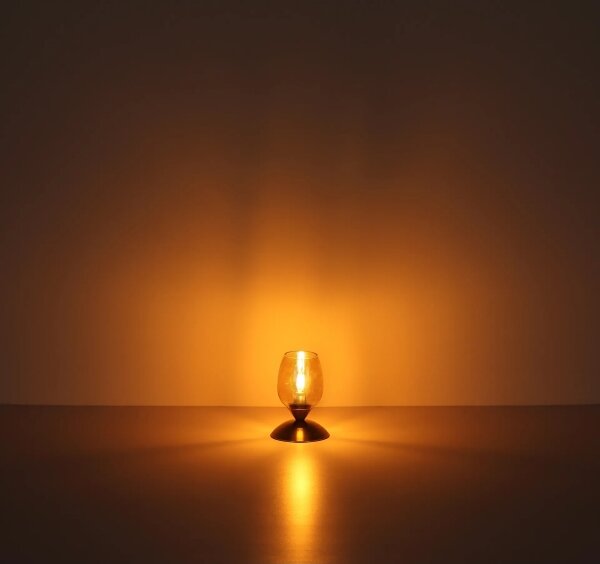 Globo 24007S - Stolná dotyková lampa KUWAITA 1xE14/25W/230V čierna