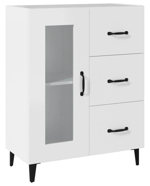 Komoda biela 69,5x34x90 cm kompozitné drevo