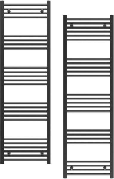 Granitan | Kúpeľňový radiátor Breno - 50x160 cm - čierny - moderný dizajn - flexibilná inštalácia