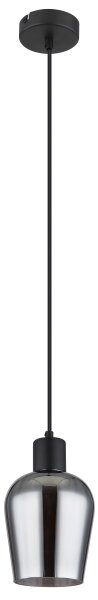 Globo 15627 - Luster na lanku RYAN 1xE27/40W/230V pr. 13,5 cm čierna