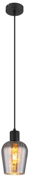 Globo 15627 - Luster na lanku RYAN 1xE27/40W/230V pr. 13,5 cm čierna