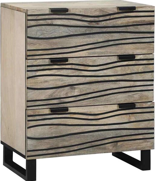 Servírovacia skriňa Biela 60 x 33,5 x 75 cm Mangový masív