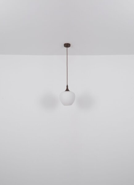 Globo 15548H1C - Luster na lanku MAXY 1xE27/60W/230V biela/hnedá