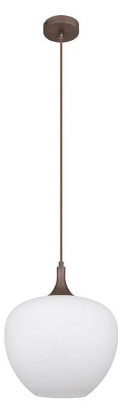 Globo 15548H1C - Luster na lanku MAXY 1xE27/60W/230V biela/hnedá