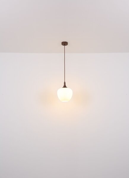 Globo 15548H1C - Luster na lanku MAXY 1xE27/60W/230V biela/hnedá