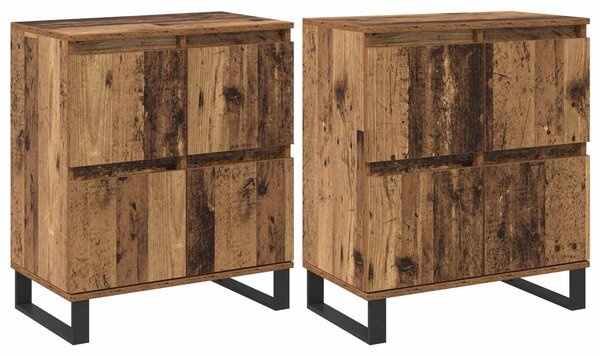 Servírovacia skriňa 2 pcs Staré drevo 60 x 35 x 70 cm