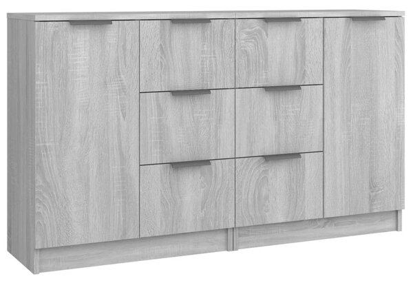 Komody 2 ks sivý sivý dub sonoma 60x30x70 cm spracované drevo