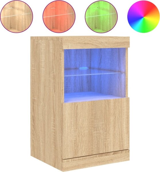 Komoda s LED svetlami dub sonoma 41x37x67 cm