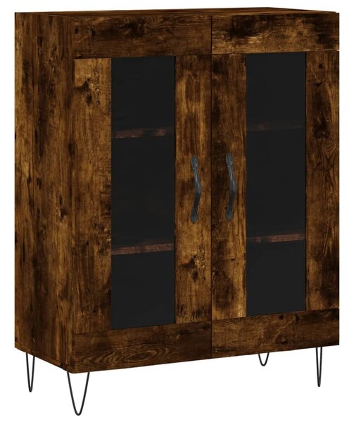 Komoda dymový dub 69,5x34x90 cm kompozitné drevo