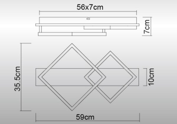 Globo 67847-24 - LED Stropné svietidlo LESINA LED/24W/230V 3000K