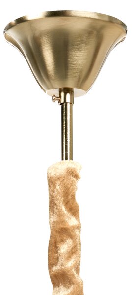 Luster mosadzný kov sklo ⌀ 50 cm závesná lampa krištáľový sklenený glamour štýl obývačka spálňa