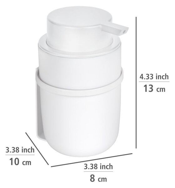 Biely samodržiaci plastový dávkovač mydla 0.25 l Carpino - Wenko