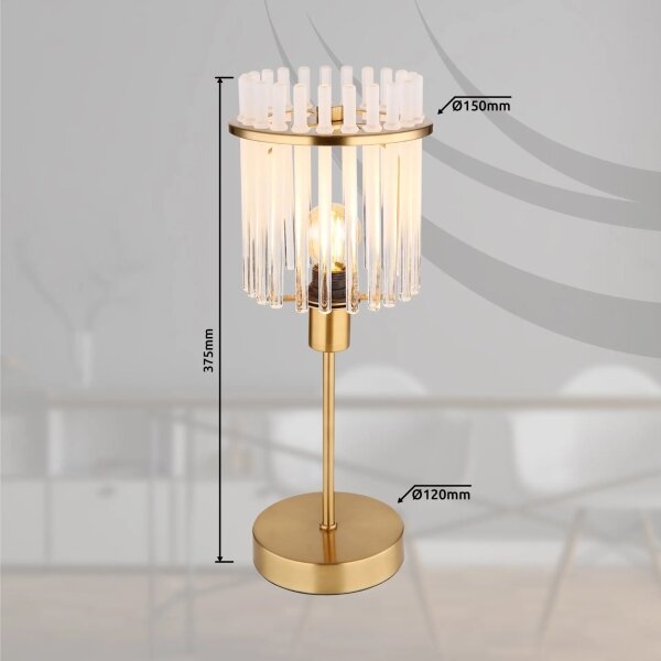 Globo 15698TM - Stolná lampa GORLEY 1xE14/40W/230V pr. 15 cm zlatá