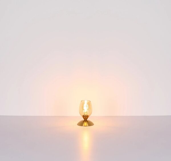 Globo 24007M - Stolná dotyková lampa KUWAITA 1xE14/25W/230V mosadz