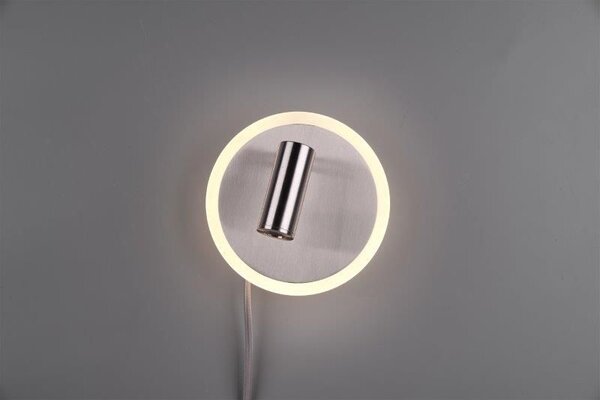 TRIO 229210207 Jordan Nástenné svietidlo 150mm LED 1X5W/550lm 3000K Matný nerez