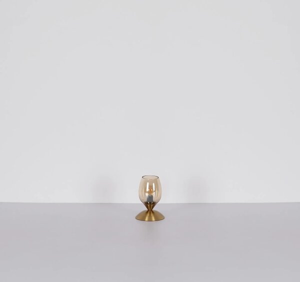 Globo 24007M - Stolná dotyková lampa KUWAITA 1xE14/25W/230V mosadz