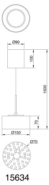 Globo 15634 - LED Luster na lanku FOGSY LED/6W/230V