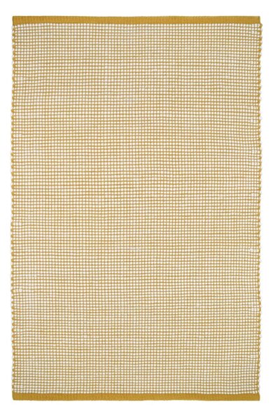 Žltý koberec s podielom vlny 130x70 cm Bergen - Nattiot