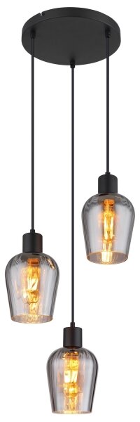Globo 15627-3 - Luster na lanku RYAN 3xE27/40W/230V pr. 28,5 cm čierna