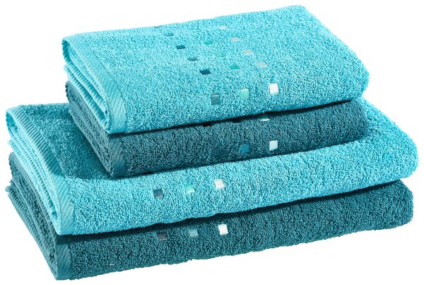 SADA FROTÉ UTERÁKOV, 50/100 cm, modrá, petrolejová Esposa - Kúpeľňový textil, Online Only