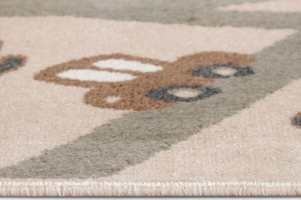 Hanse Home , Detský koberček Adventures 105972 Cream Brown Grey, 120x170, béžová, detská izba