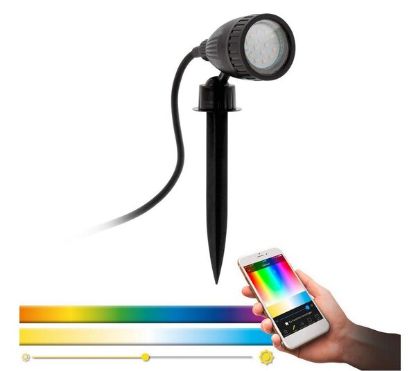 Eglo 98052 - RGB LED vonkajšie svietidlo NEMA-C 1xGU10/5W/230V IP44