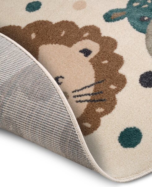Hanse Home, Detský koberček Adventures 105968 Cream Brown Blue kruh, 100x100 (priemer) kruh, viacfarebná, detská izba