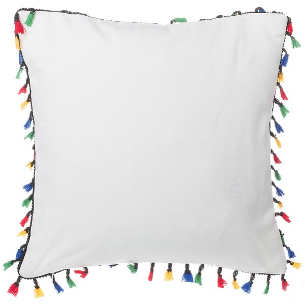 Dekoratívne vankúše sada 2 farebných poťahov čalúnenie 45 x 45 cm so strapcami vták motív obývačka predsieň moderné spálne