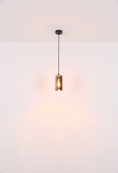Globo 21002H - Luster na lanku OLLY 1xE27/25W/230V pr. 11 cm čierna