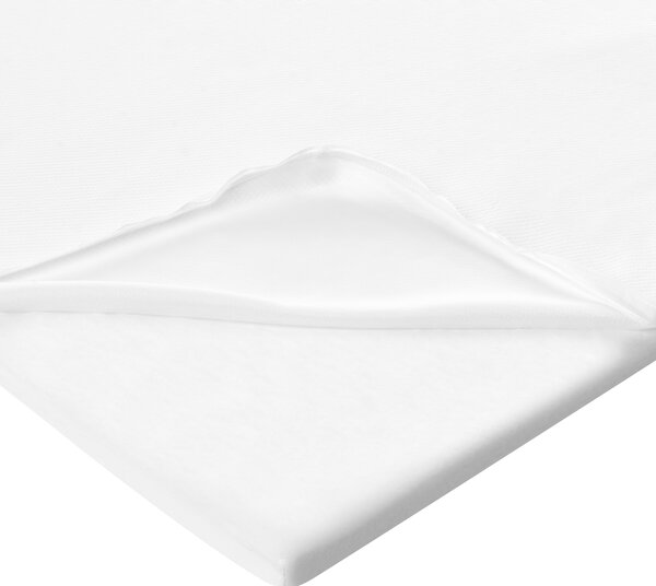 Vrchný matrac biela PU pena polyesterový poťah 140 x 200 cm topper podložka na posteľ spálňa