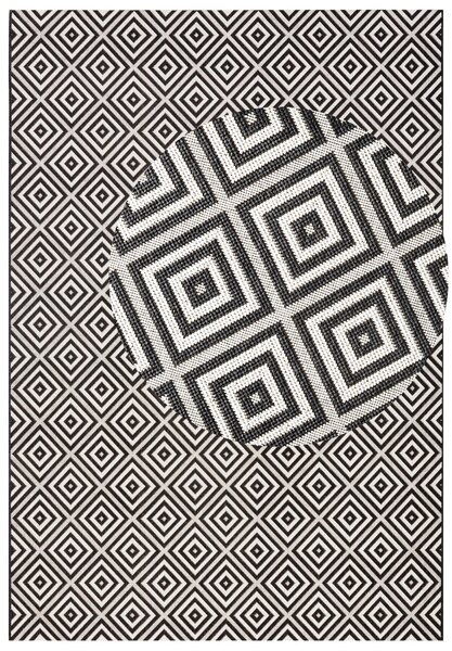 Hanse Home , Kusový koberec Meadow 102470 Black – na von aj na doma, 240x340, čiernobiela, chodba / predsieň