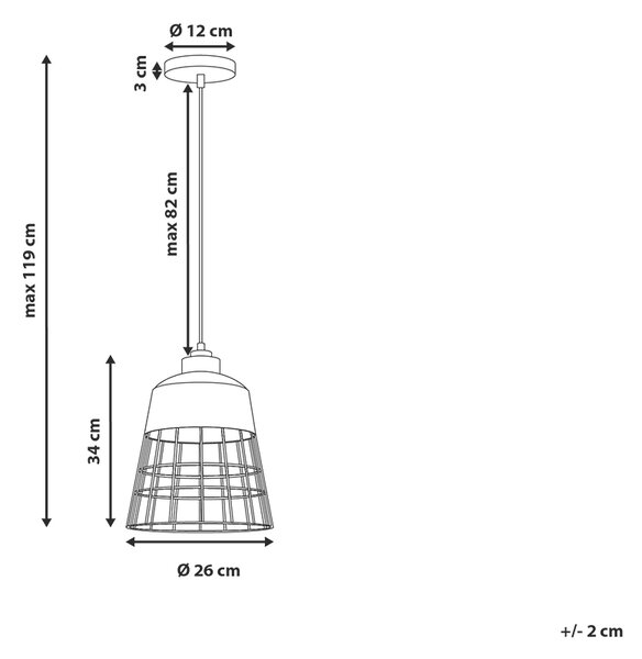 Závesná stropná lampa medená kovové tienidlo s 1 svetlom industriálny štýl obývačka jedáleň