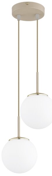 Brilagi - Závesný luster na lanku MILO ECRU 2xE27/60W/230V béžová/zlatá
