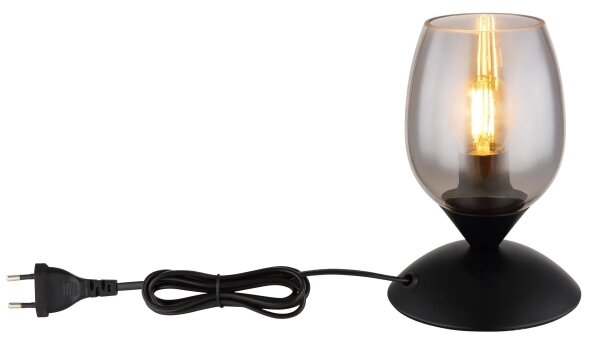 Globo 24007S - Stolná dotyková lampa KUWAITA 1xE14/25W/230V čierna