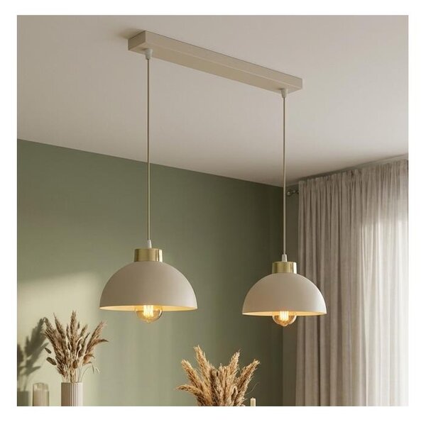 Brilagi - Závesný luster na lanku MOON 2xE27/60W/230V béžová/zlatá